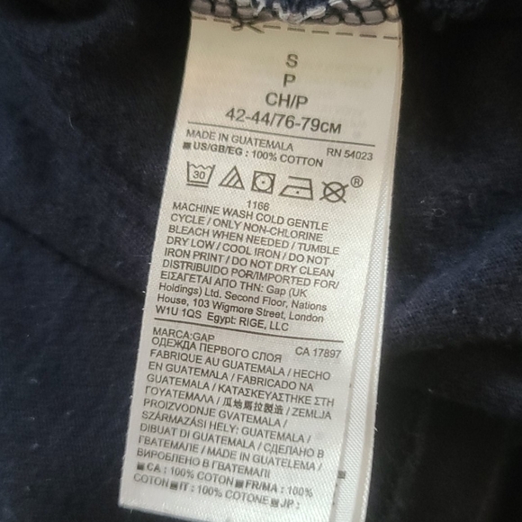 Gap ALOHA Cotton Short Sleeve Tee Shirt Size Small Dark Blue - Picture 4 of 5